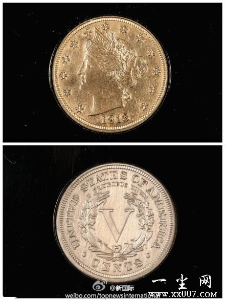 美国百年前铸造5美分拍卖317万美元