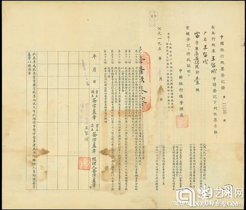 中国银行袁世凯像股票