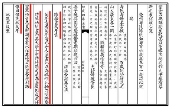 《四库全书·御制诗集》著录页影